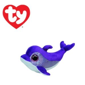 (Like new) Ty Beanie Boo Purple Dolphin- Flips